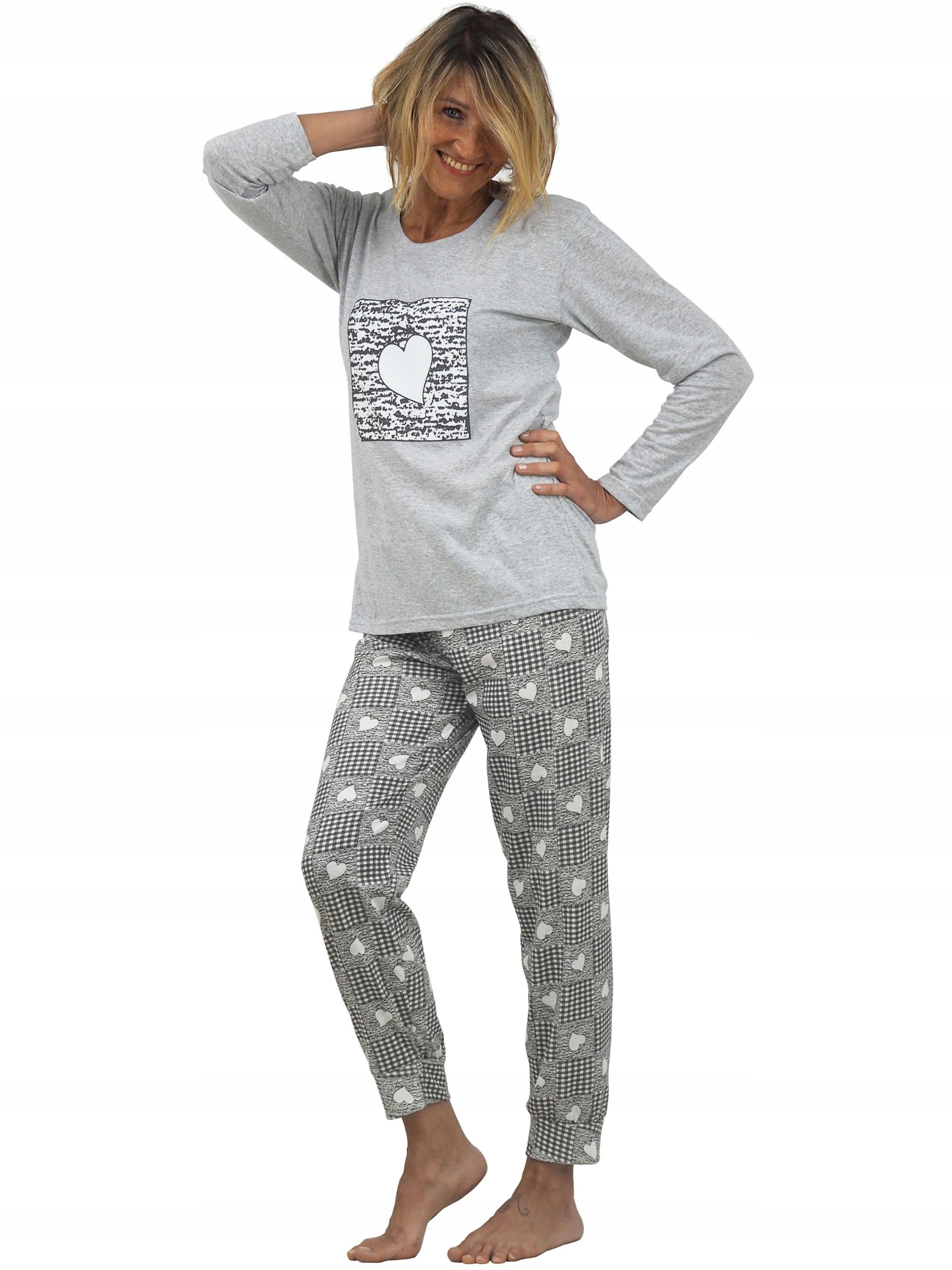 PIŻAMA DAMSKA / MŁODZIEŻOWA ROZMIARÓWKA serduszka SERCE rozm. XL Model SERCE