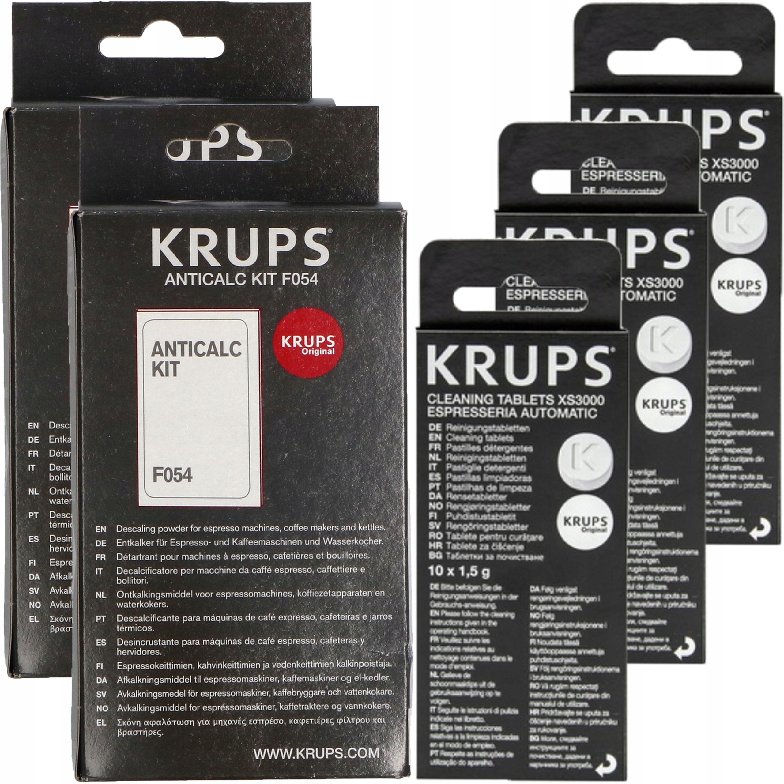 2x Odvápňovač 3x Tablety do kávovaru Krups EA8908 EA873810 EA875U10 EA890