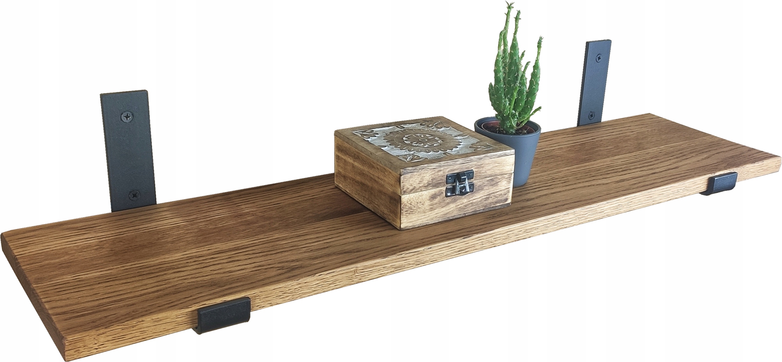 Závesná nástenná polica Loft na knihy, čierna, 40 cm x 25 cm