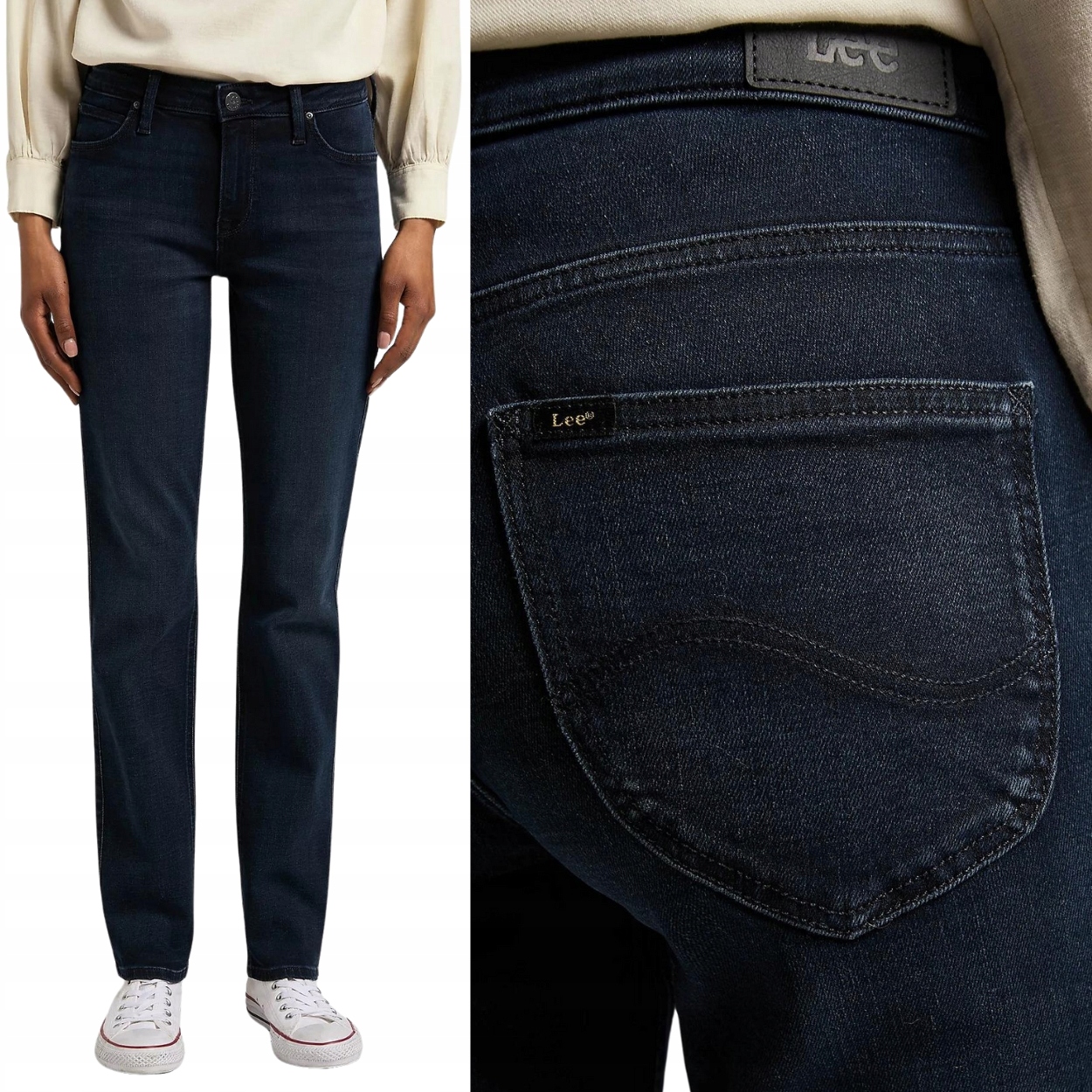 Lee Elly slim Dark Lea jednoduché dámské džínové kalhoty W26 L31