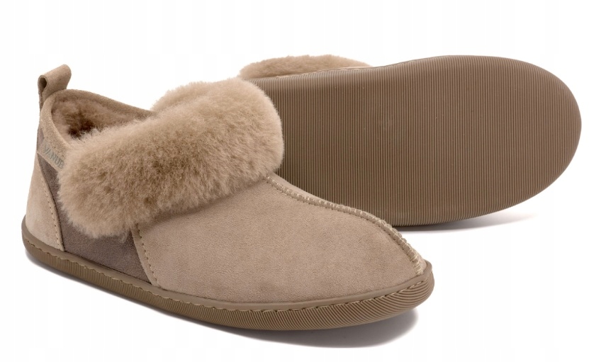 Dámské Pantofle Highlander, vlněné pantofle, teplé Béžové, vel 41