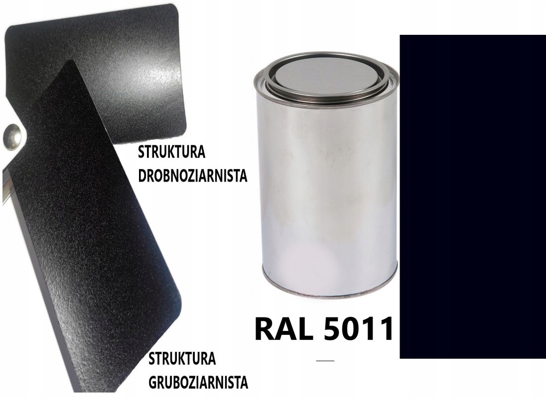 STRUKTURA GRUBOZIARNISTA RAL 5011 MAT 05-08 % DO PLASTIKU METALU AKRYL 1L