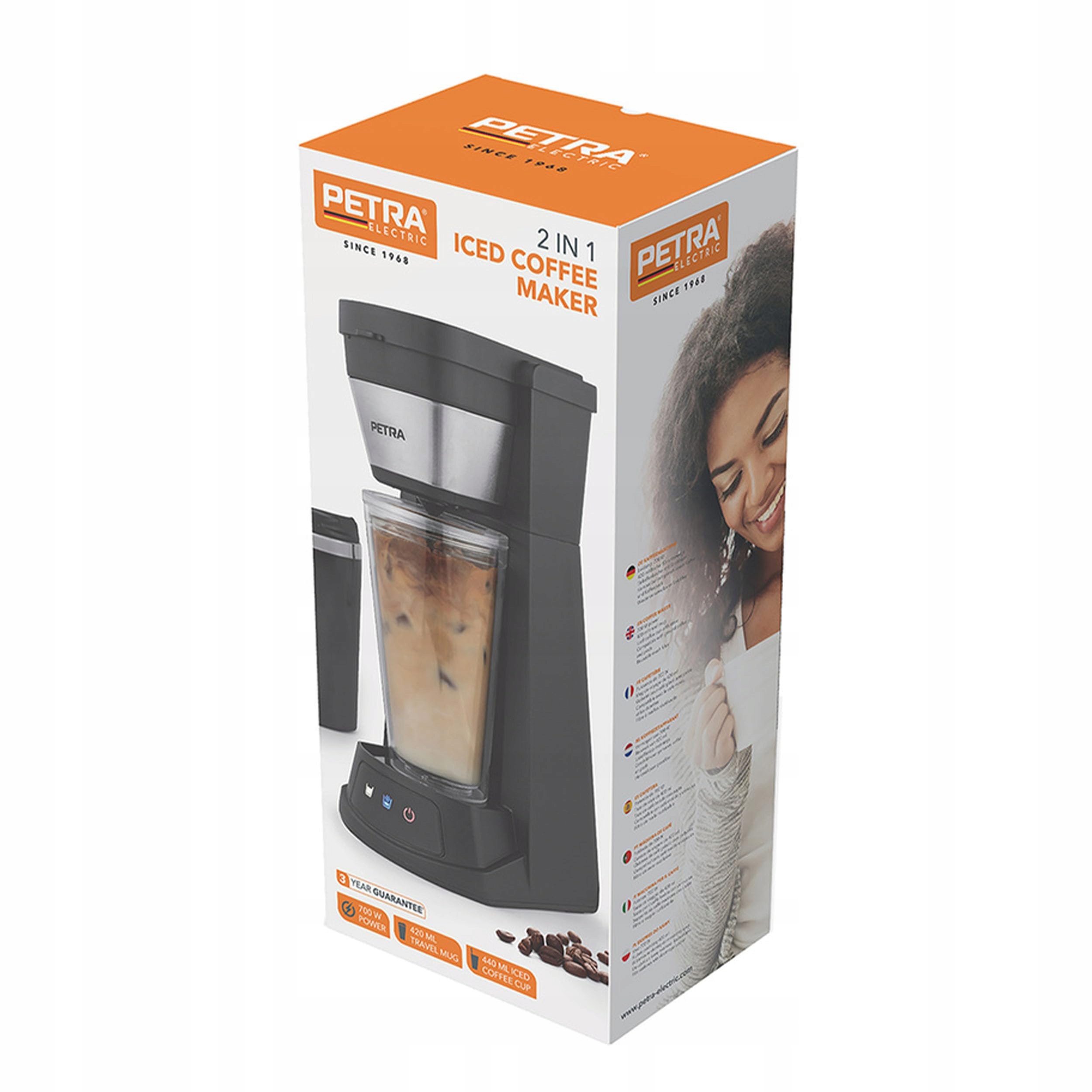 PETRA 2W1 MASZYNA DO ZIMNEGO ESPRESSO 420ML KUBEK 440ML TUMBLER 700W — miniatura 2