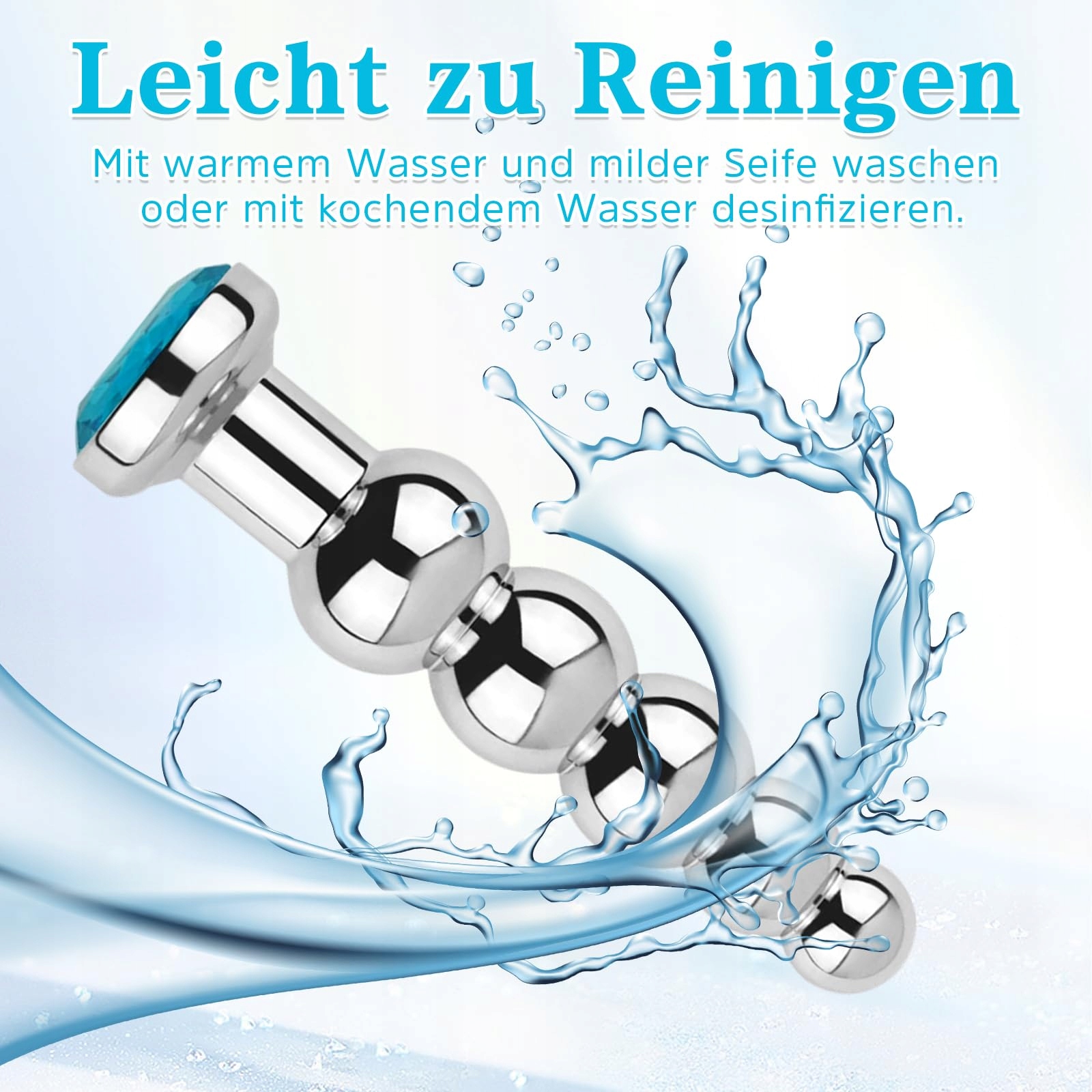 METALL ANALPLUG STAL NIERDZEWNA DLA KOBIET (NIEBIESKI) — miniatura 3