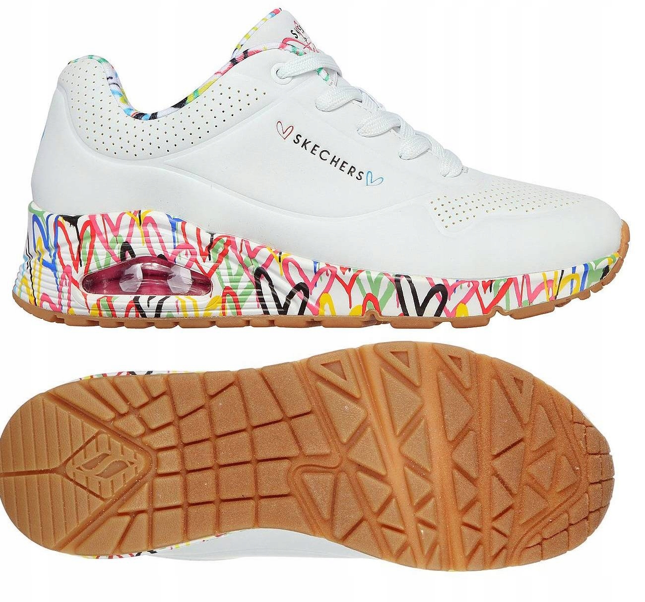 

Buty Skechers Uno Stand Skech Air Białe Sneakersy