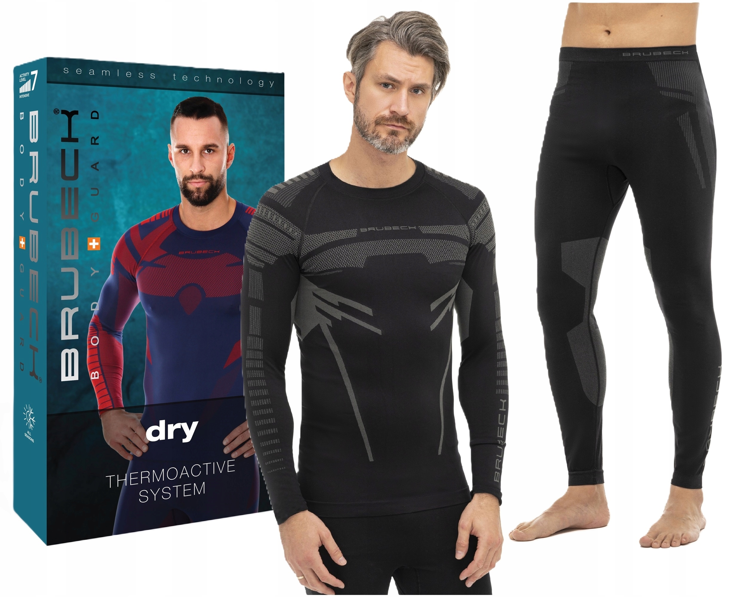 Oddychająca bielizna termoaktywna Brubeck Dry Turystyczna lekka Męska