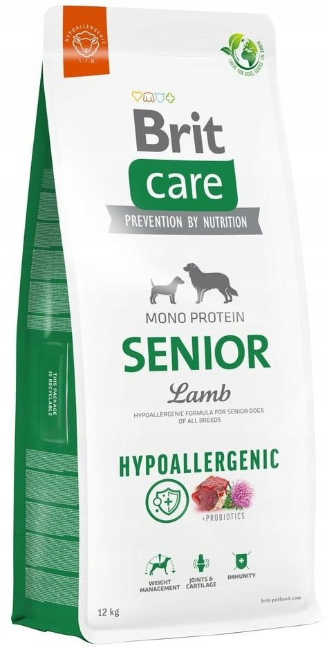 Levně Brit Care Hypoallergenic Senior Lamb Krmivo pro psy seniory 12 kg