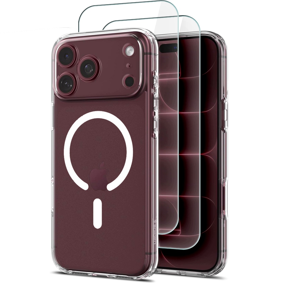 Spigen Sztywne Etui Magsafe 2-PAK Szkło Do Iphone 17 Pro Max 18 Pro Max