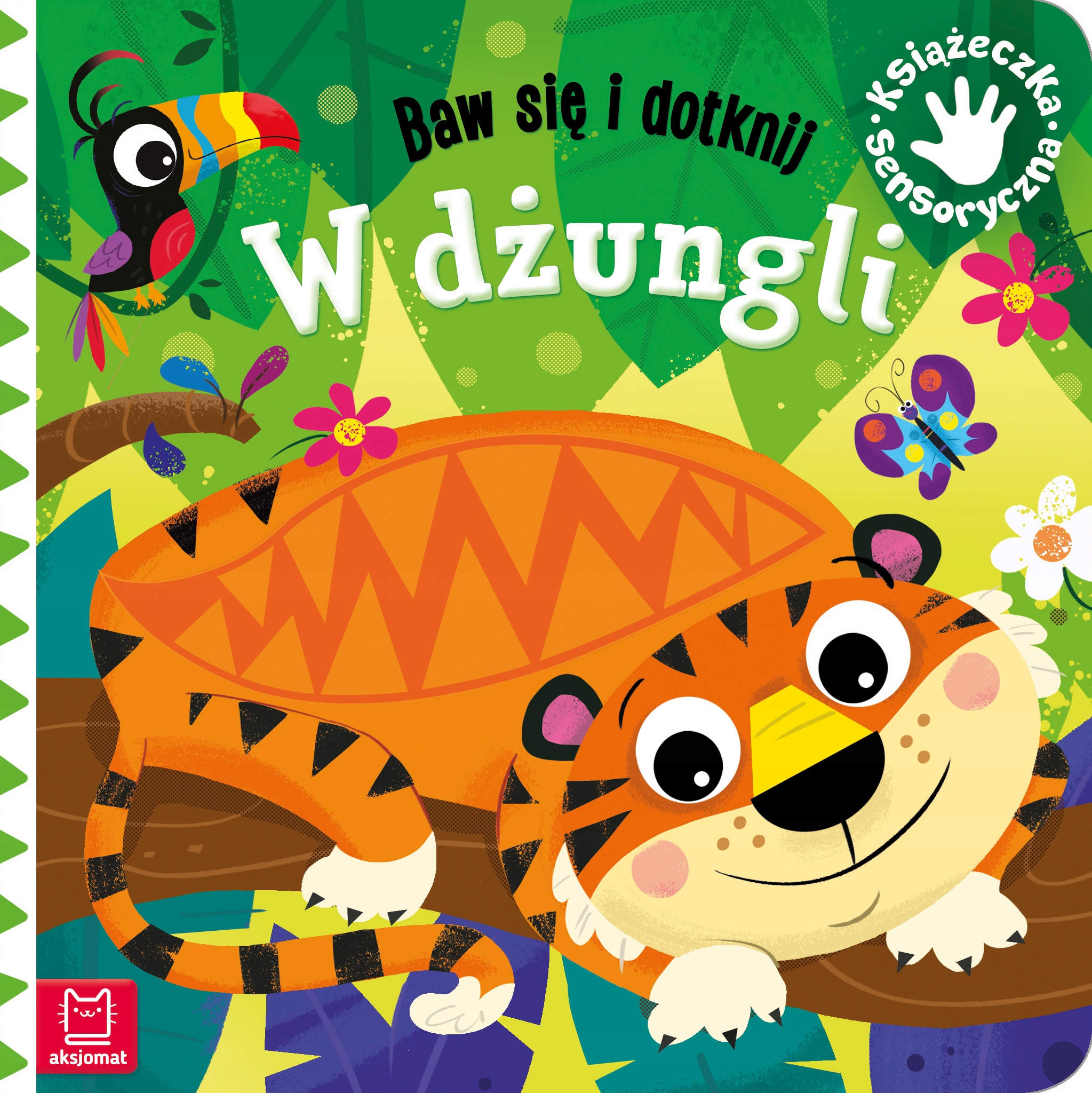 Baw się i dotknij w Dżungli Książeczka sensoryczna