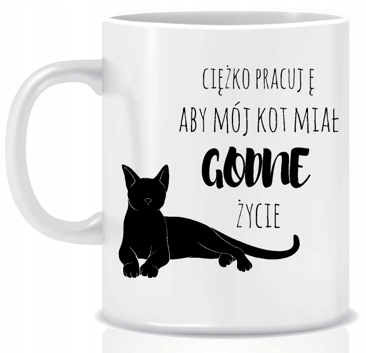 

Kubek Kot Kotek śmieszny napis