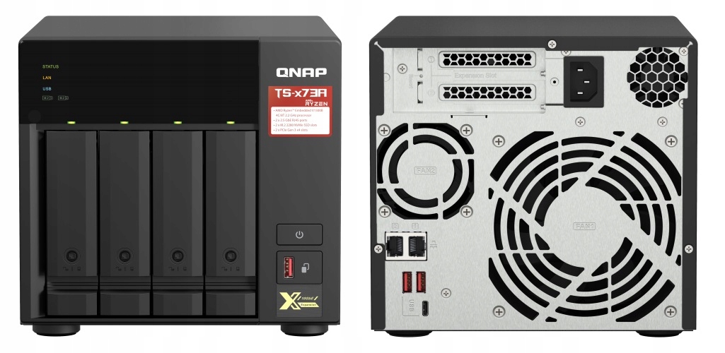 Serwer plików Nas Qnap TS-473A-8G z DDR4 64GB Ram