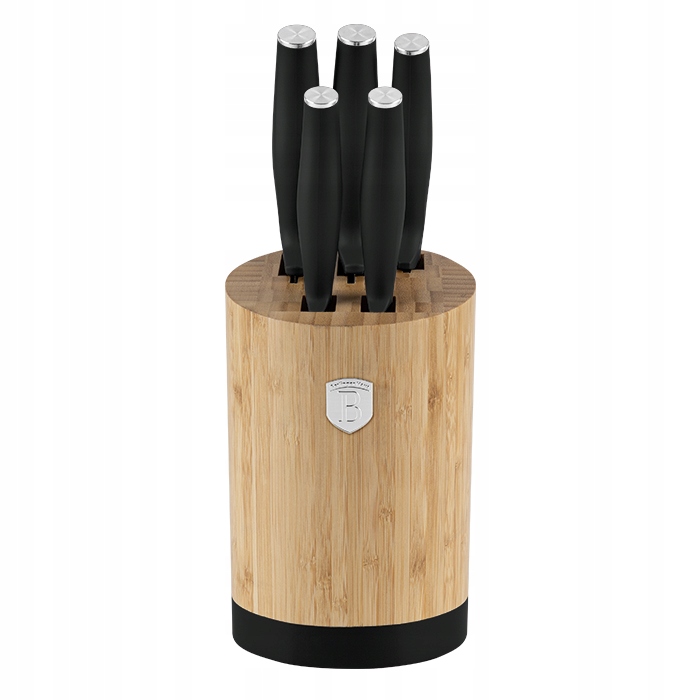 Sada nožov v bambusovom stojane 6 ks BerlingerHaus Matte Black BH-2753
