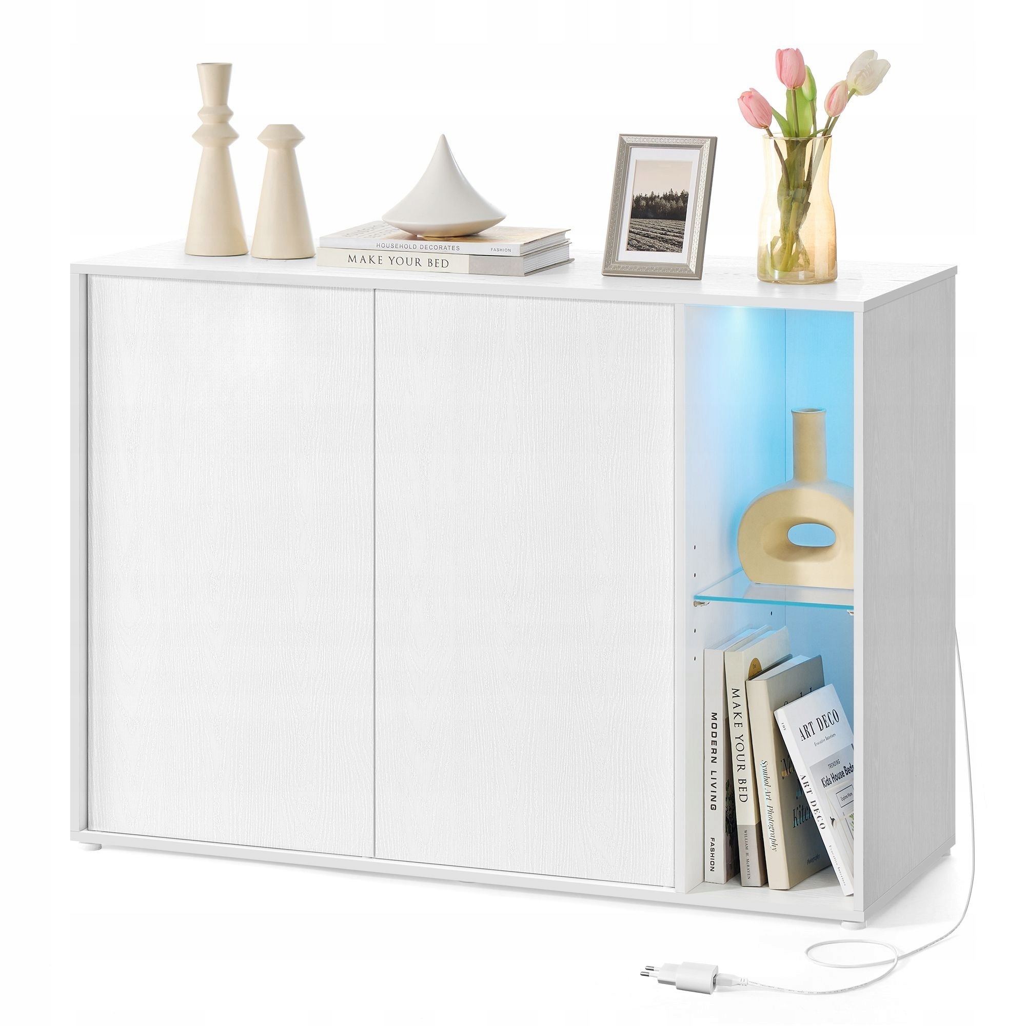 Stojaca Rtv skrinka komoda regál organizér Songmics 100 cm x 71 cm x 39 cm