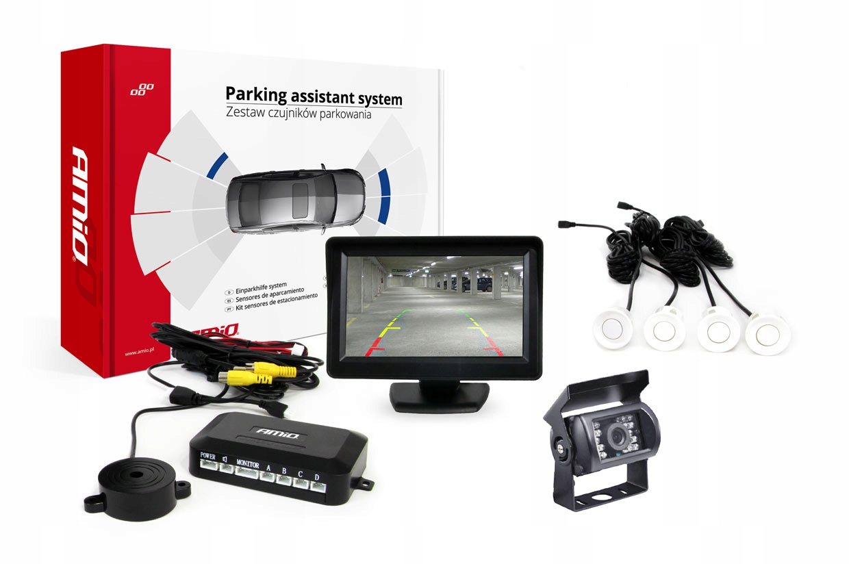 Sada cúvacích parkovacích senzorov 4,3'' Ir kamera TFT01 HD-501-IR
