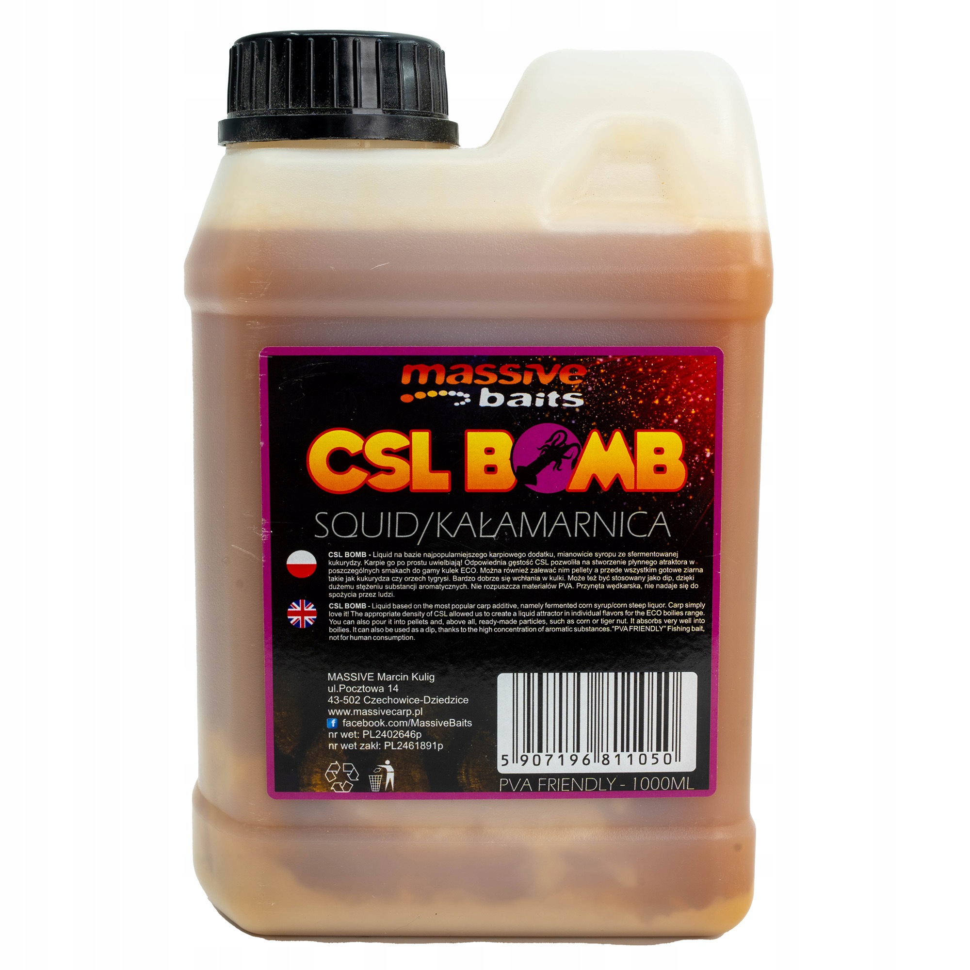 Liquid Massive Baits Csl Boomb Squid 1l