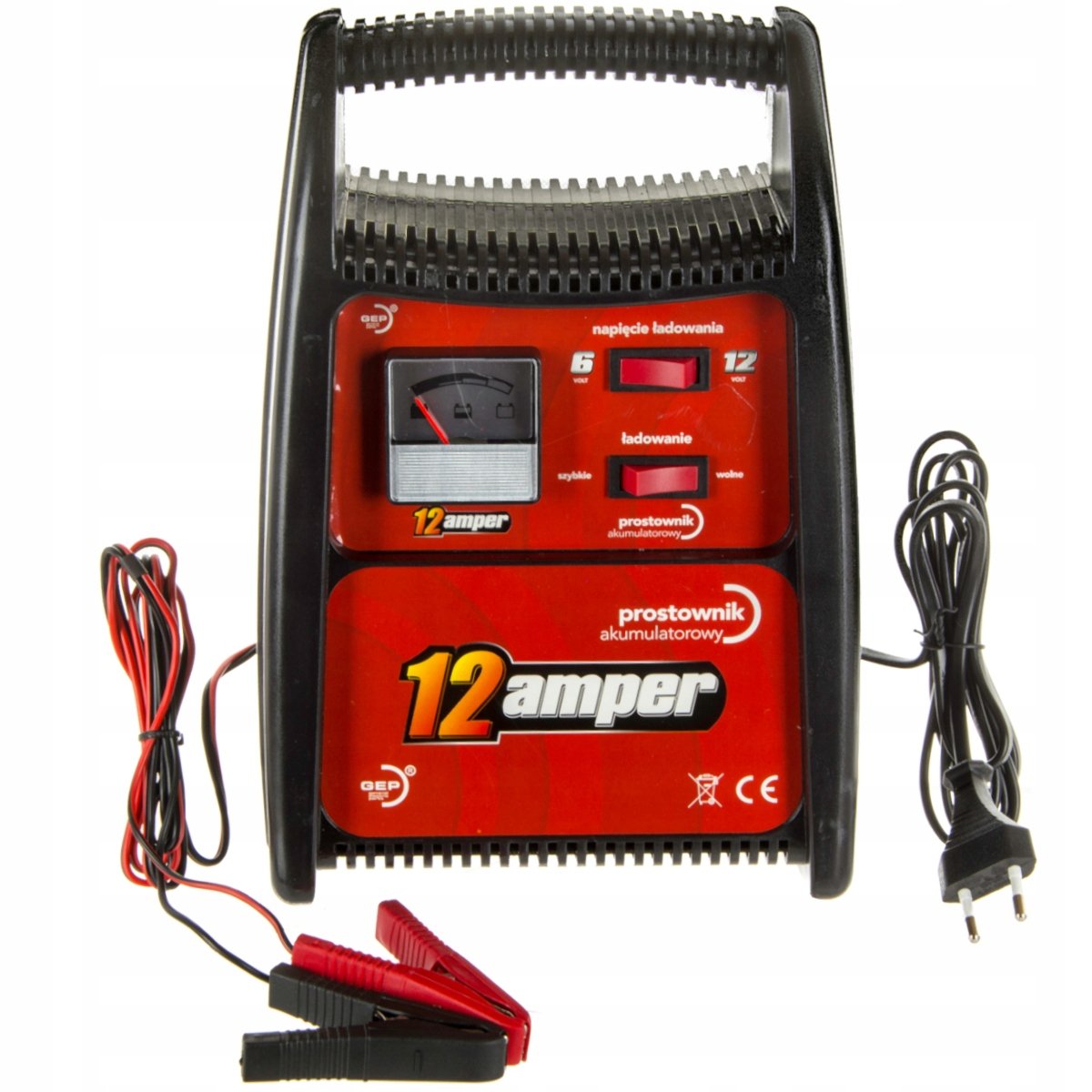 ВЫПРЯМИТЕЛЬ 6V / 12V 12A (RMS) С АМПЕРМЕТРОМ ДЛЯ АКУ