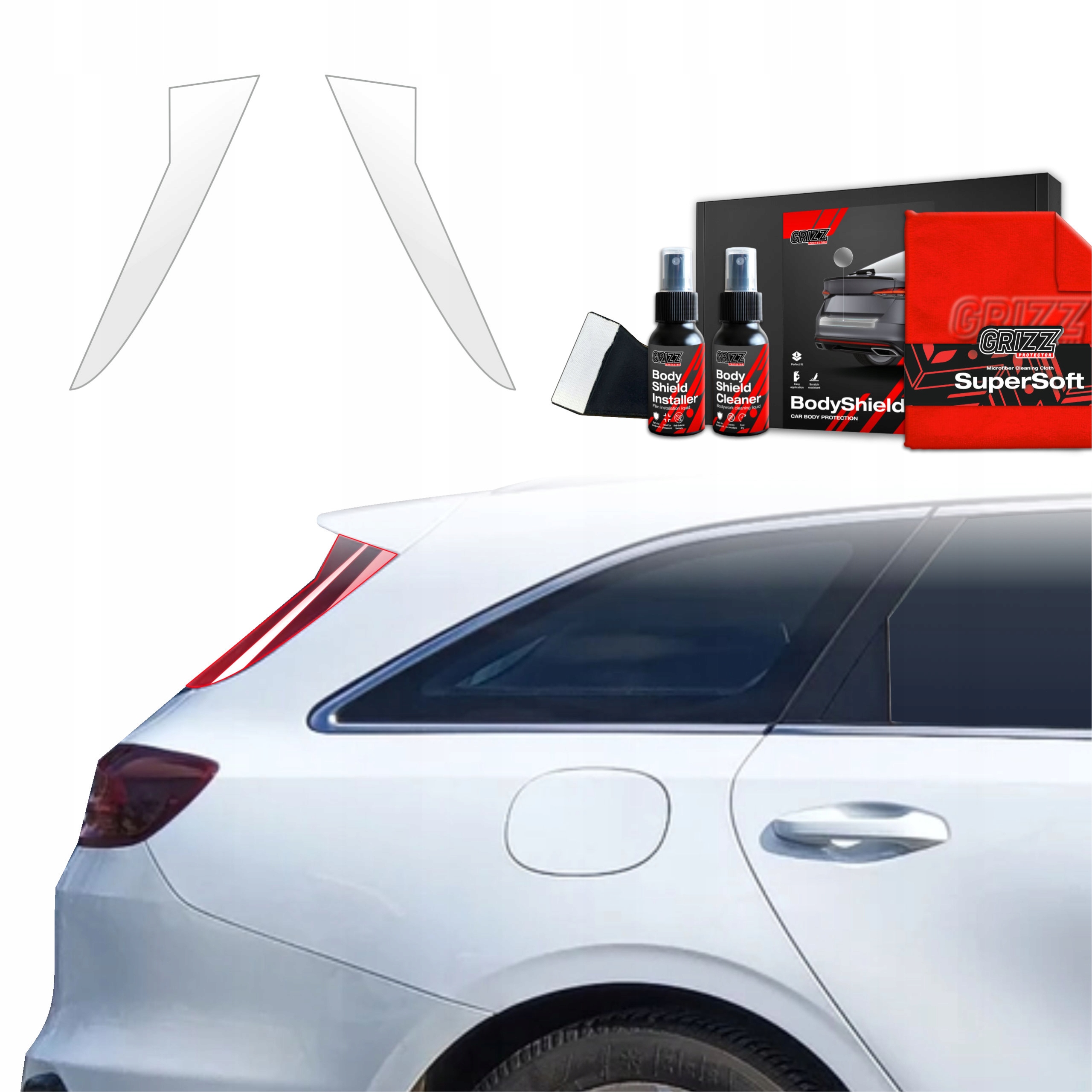 2v1 Fólie Ppf dýha na sloupky pro Kia Ceed (2021-2025) Grizz