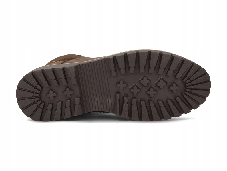 TRZEWIKI MĘSKIE BUTY OCIEPLANE SKÓRA 885 BRĄZ 41 Materiał wkładki inny