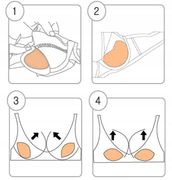 WKŁADKI PUSH UP STRÓJ KĄPIELOWY BIUSTONOSZ BIKINI nr Ws1 Kolor beżowy