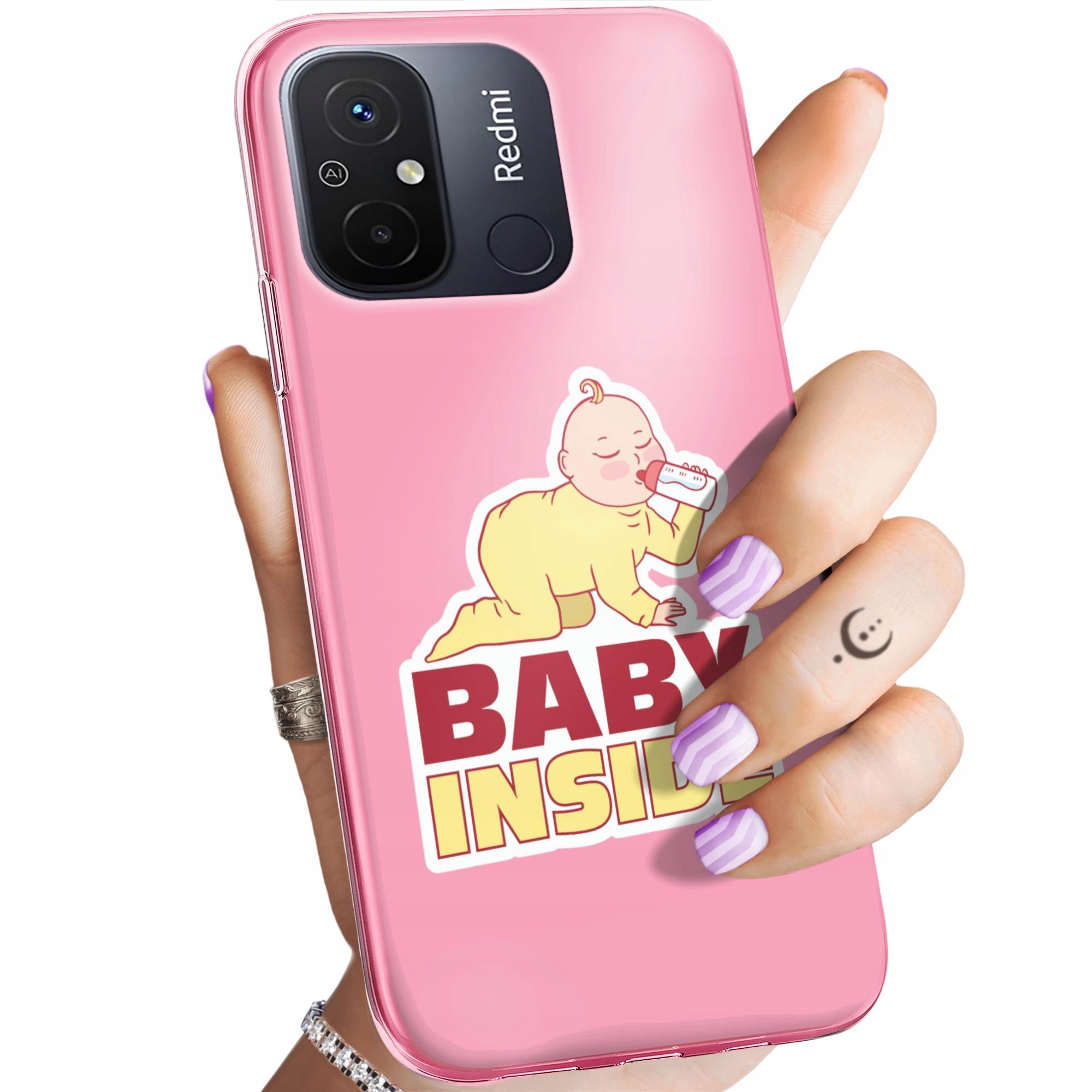 Etui Do Xiaomi Redmi 12C Gender Reveal Pregnant Baby Shower Obudowa