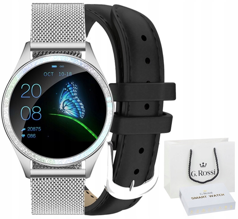 ZEGAREK SMARTWATCH DAMSKI G.ROSSI ELEGANCKI NA PREZENT 2 PASKI
