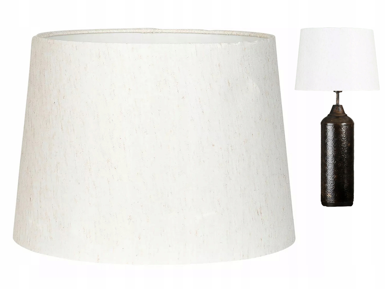 Stínidlo Na Lampu Bílý lněný kužel E27 E14, stínidlo