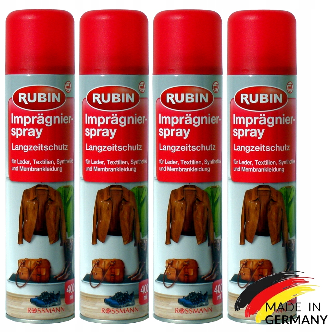 

Impregnat Rubin 4 Pak do butów kurtek 4x400ml
