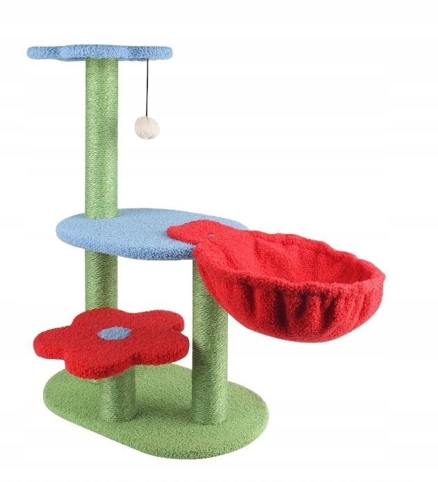 Levně Kočičí Škrabací Stoupek Věžový Pro Kočky Pelíšek Stromě Věž
