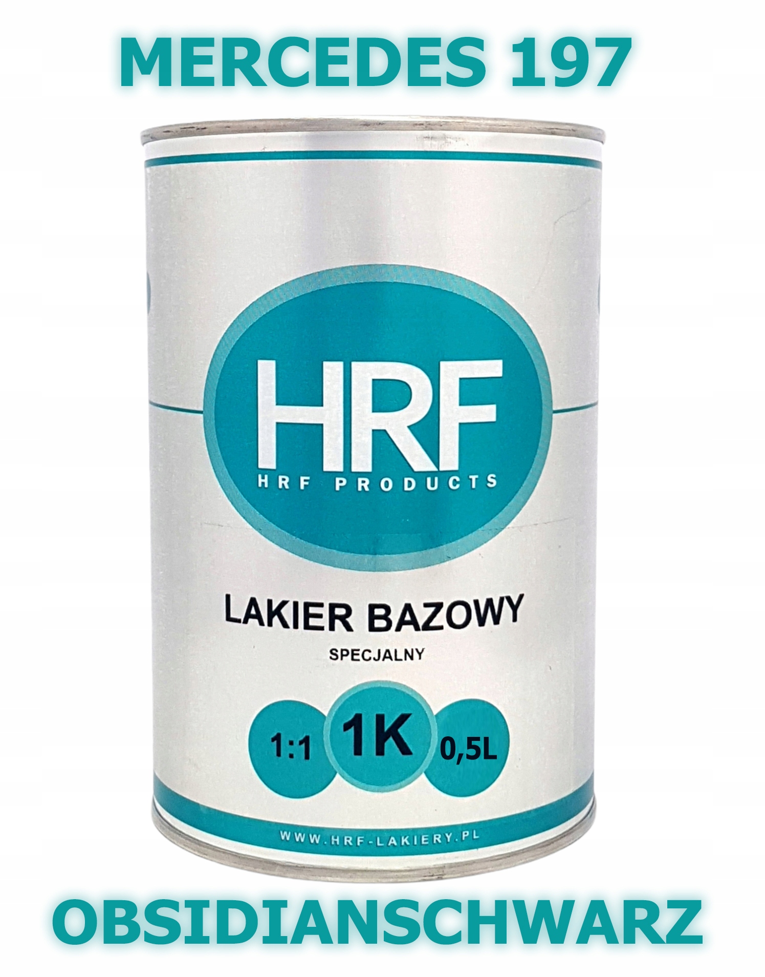 Hrf Lakier Bazowy 1K Mercedes 197 1:1 Baza 0.5L Gęsta Obsidianschwarz