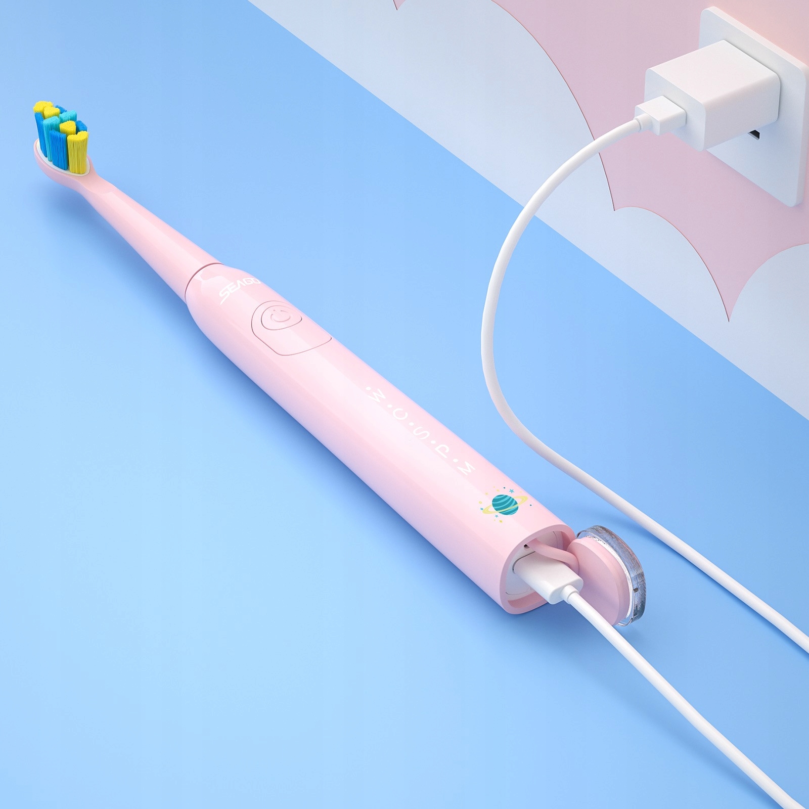 SEAGO Szczoteczka Elektryczna Dla Dzieci 6+ Z Timerem USB IPX7 5 Trybów — miniatura 12