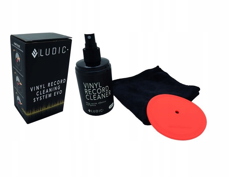 Zestaw do czyszczenia płyt winylowych z mikrofibrą i ochraniaczem na label