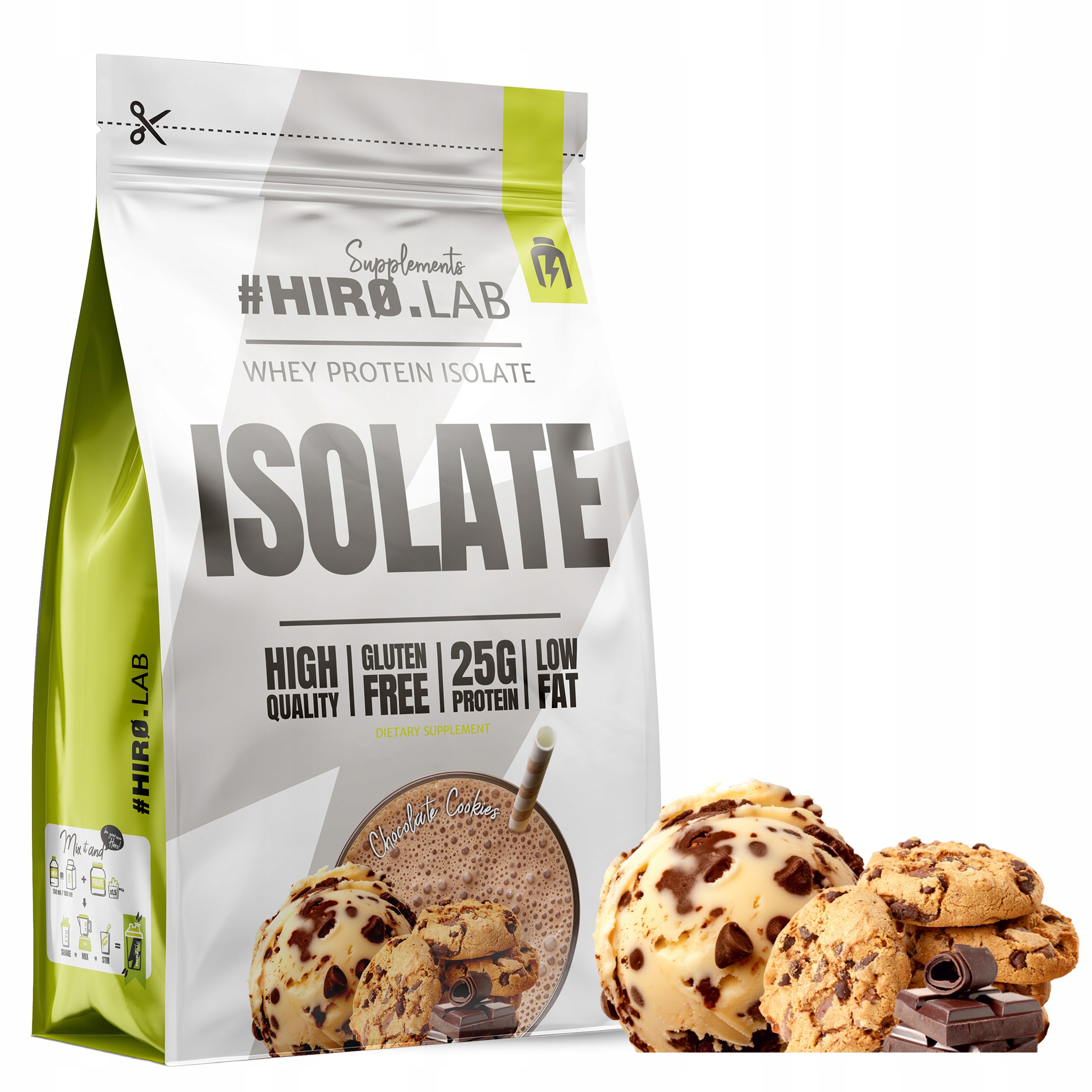 Proteinový Izolát Wpi 700 g Čokoláda Sušenka Whey Protein Isolate Hiro.Lab