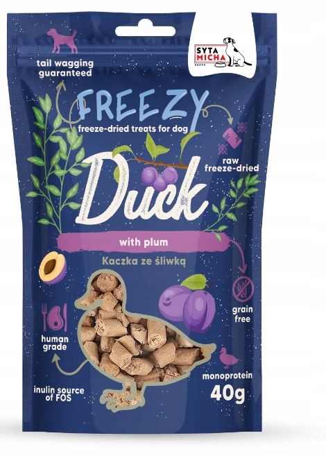 Syta Micha Freezy Kachna se švestkami a sušeným tymiánem pamlsek pro...