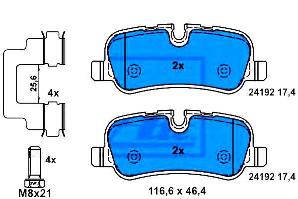 Ate Brzdové Destičky Land Rover Discovery III Disc
