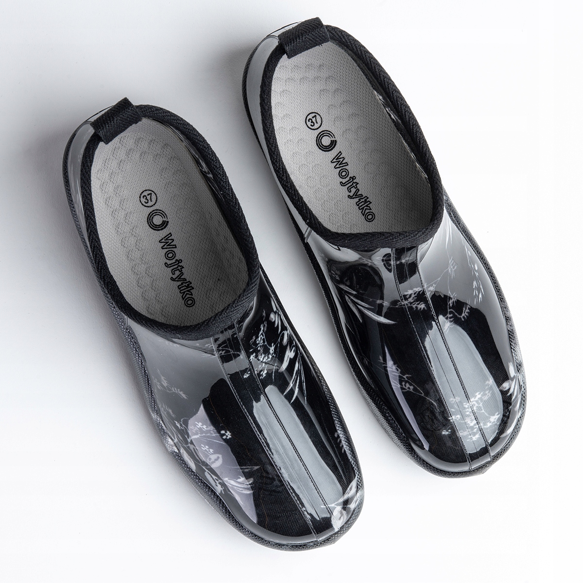 Kalosze gumowce krótkie WKŁADKA gumiaki modne Wojtyłko Wzór dominujący bez wzoru