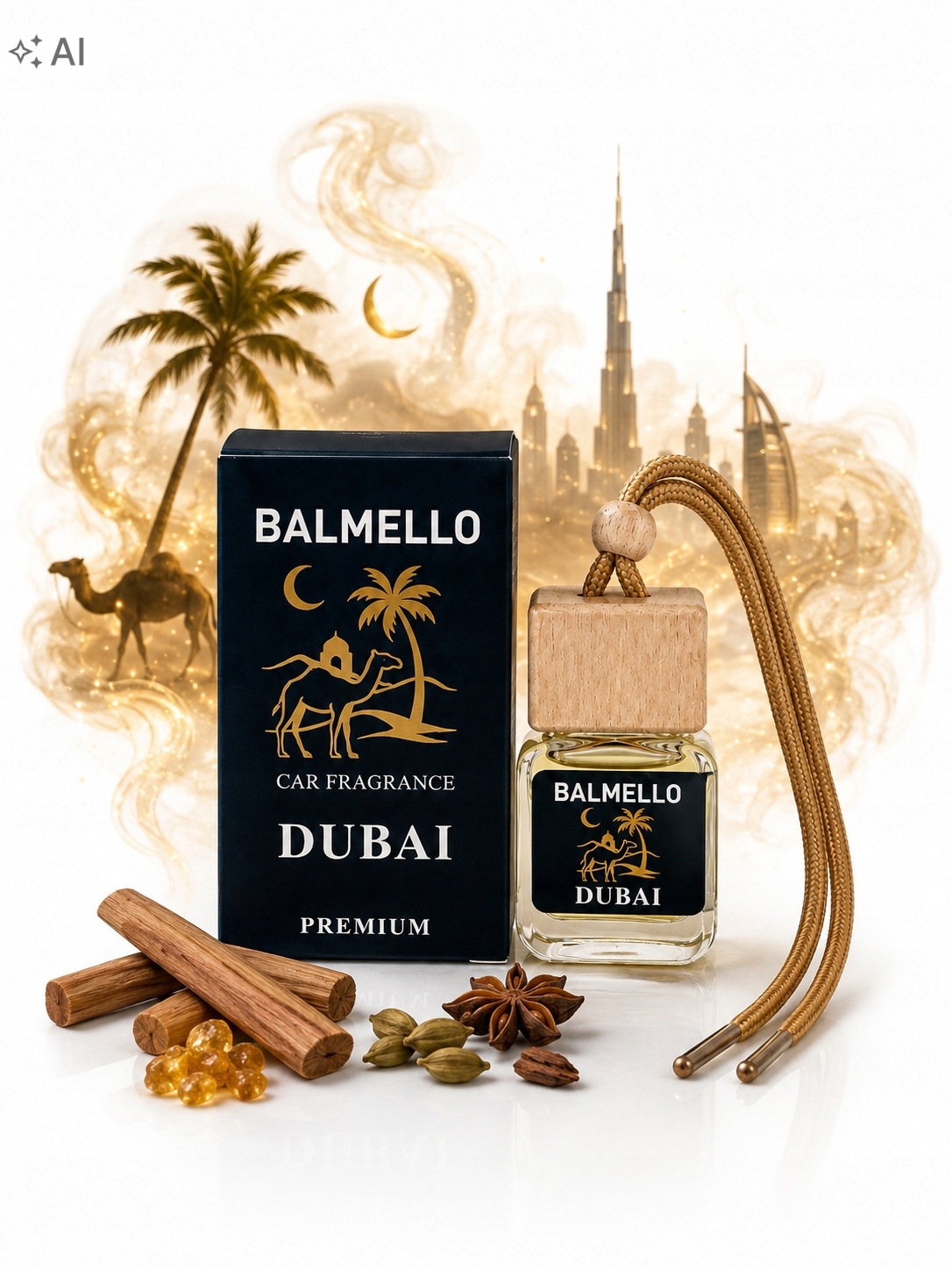 Zapach Do Auta Dubai Premium 10 ML Balmello Zawieszka Do Samochodu