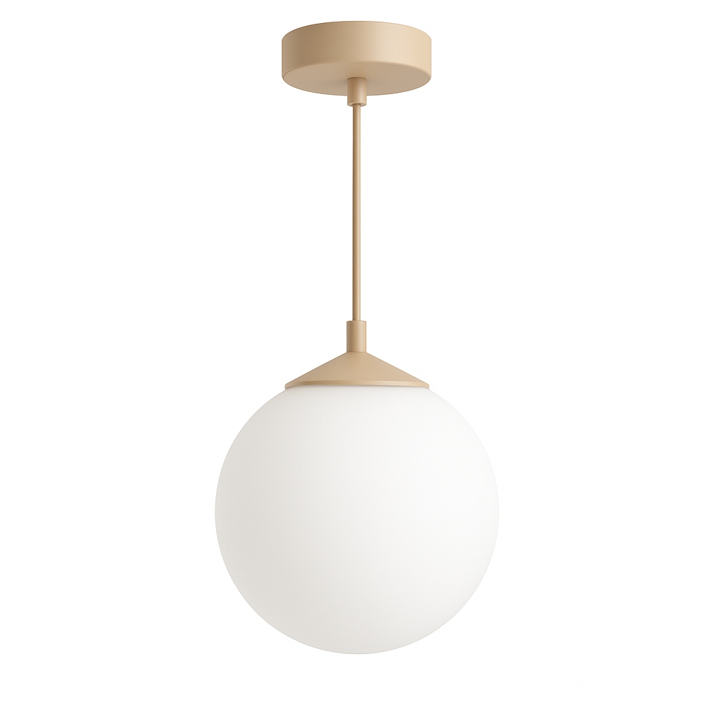 Moderní Závěsná Stropní Lampa Béžová Kašmír Skleněné Koule 16 CM Led E27