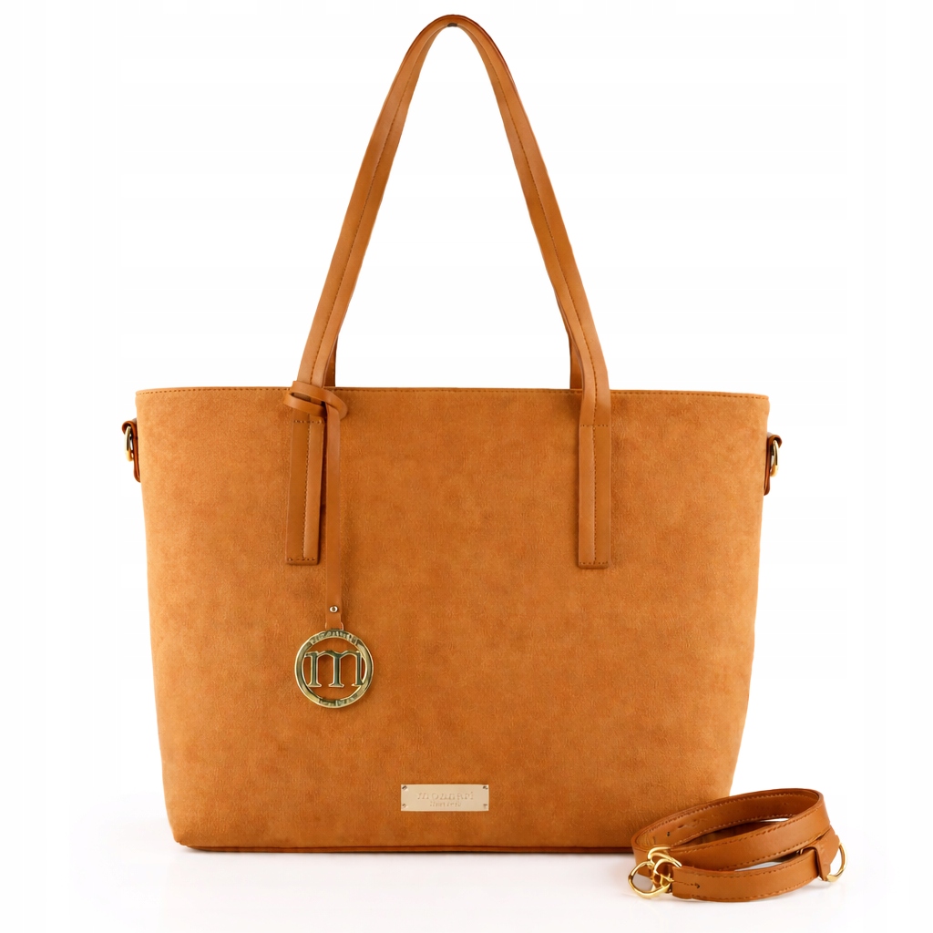 Taška Monnari Hnědá Shopper A4 Velká Elegantní Na Rameno Semiš BAG2930