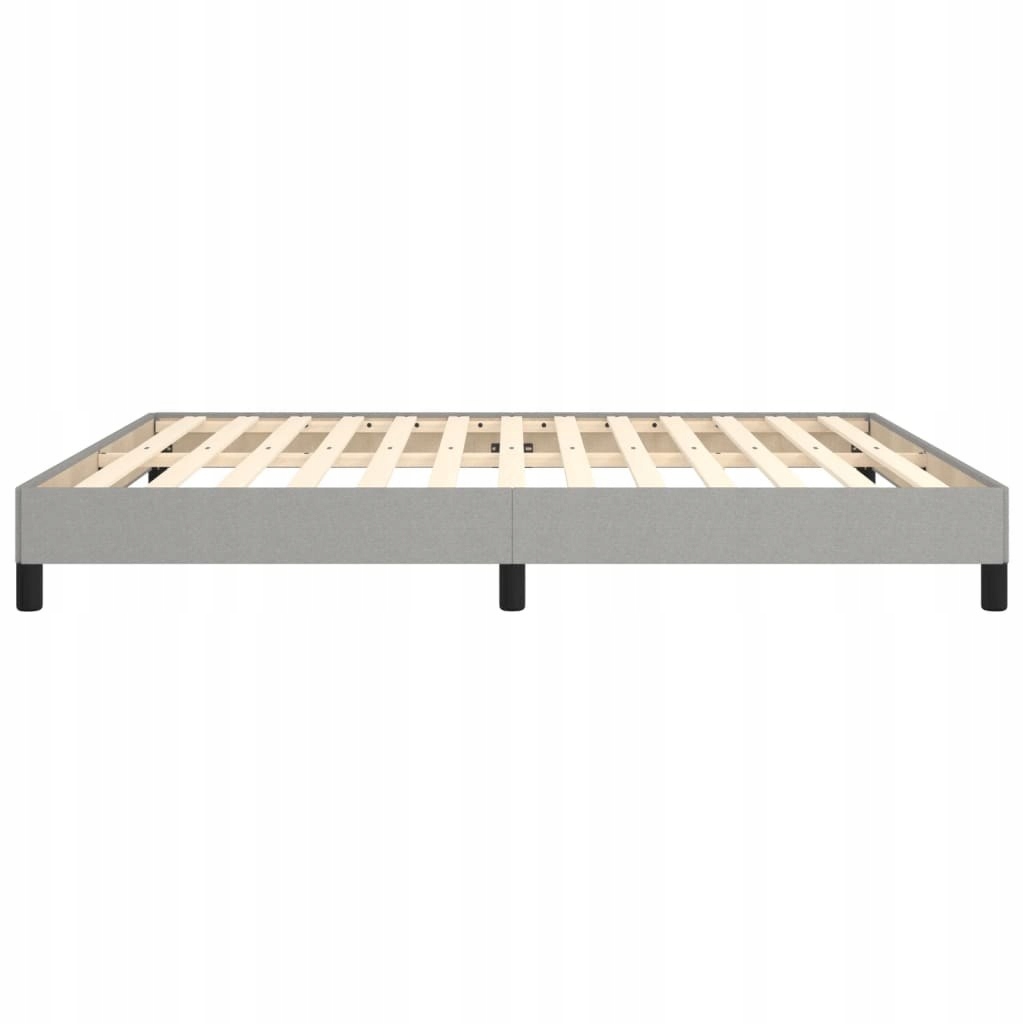 Rama łóżka, jasnoszara, 180 x 200 cm, tapicerowana tkaniną Regulacja bez regulacji