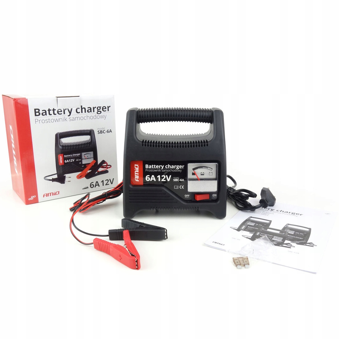 

Prostownik Samochodowy Ze Wskazówką 6A 12V Amio