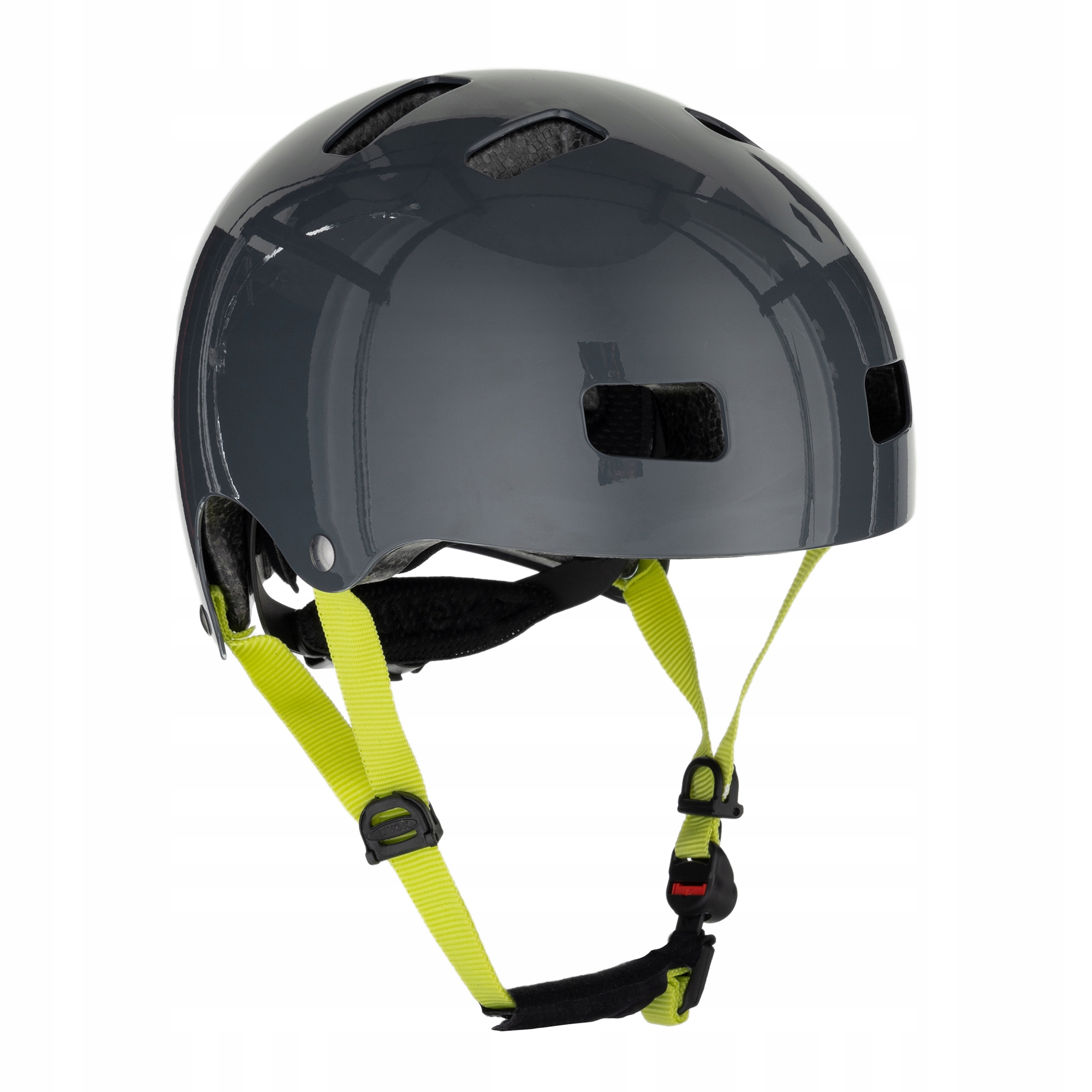 Dětská cyklistická přilba Uvex Kid 3 dirtbike šedá/limetka 55-58 cm