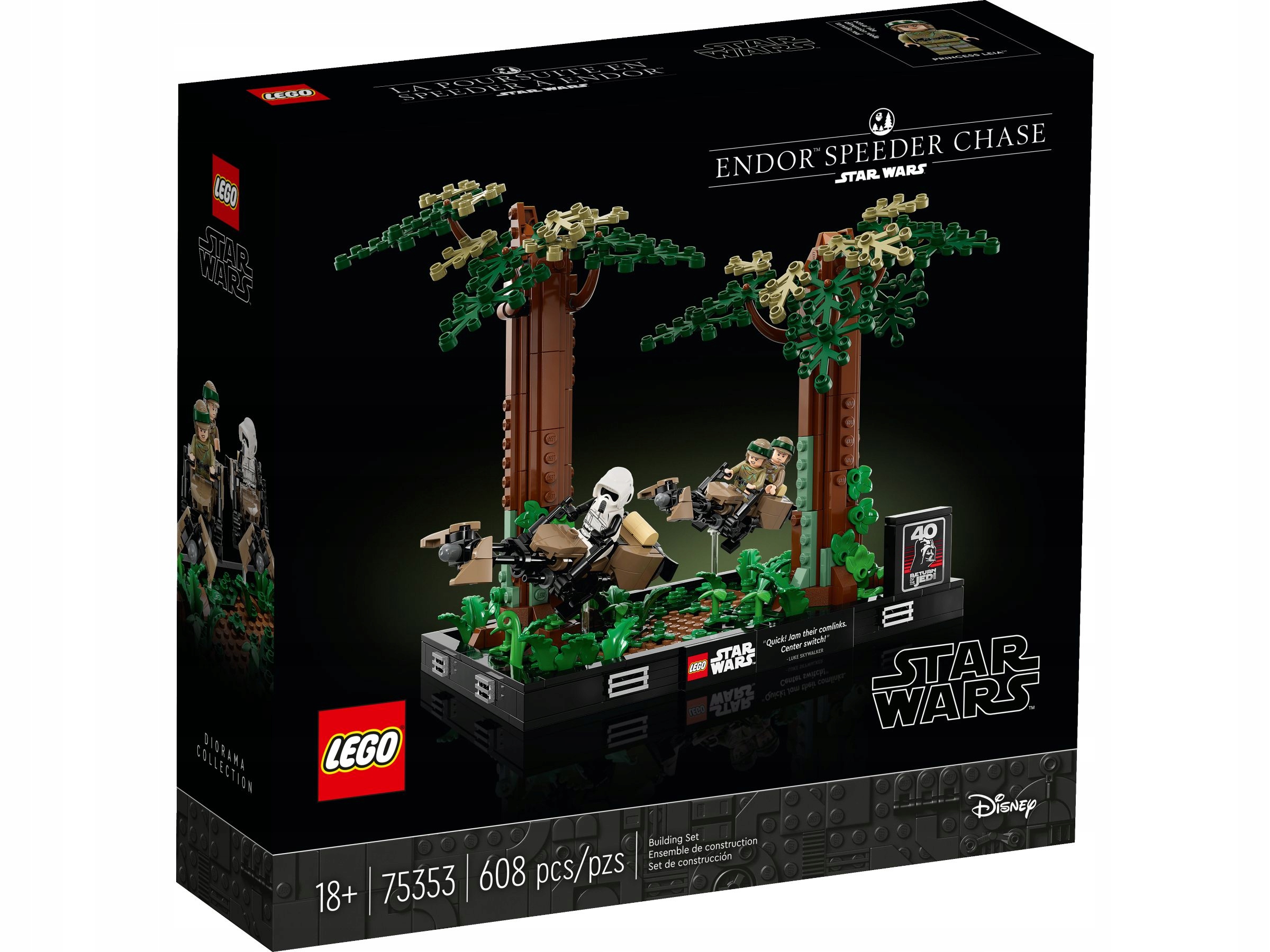 Lego 75353 Diorama Pościg na ścigaczu przez Endor
