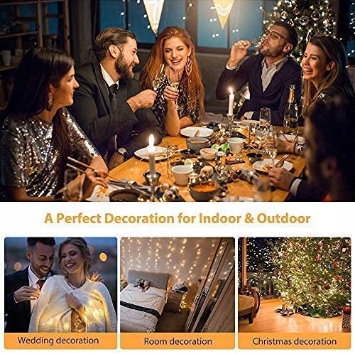 2szt GIRLANDA SOLARNA LAMPKI OGRODOWE DRUCIKI 100LED 10m + USB Długość 2000 cm