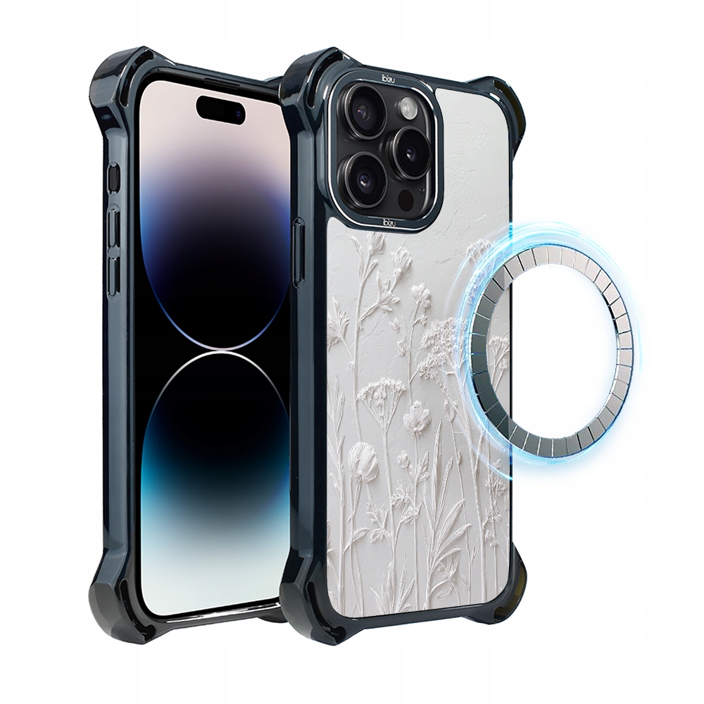 Pouzdro pro iPhone 14 Pro Ibizu DropGuard Ultra s MagSafe, sušené polní květy