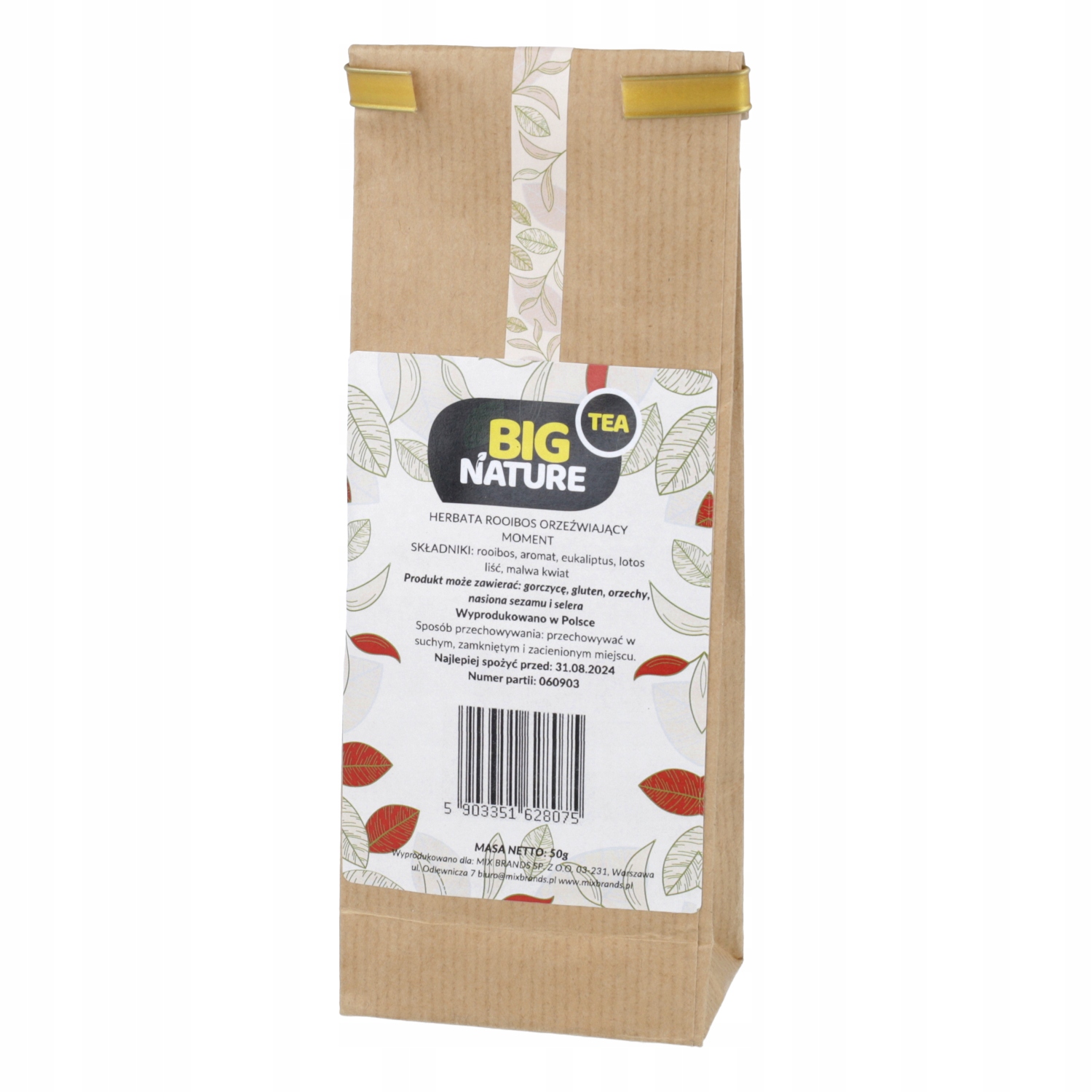 Herbata ROOIBOS ORZEŹWIAJĄCY MOMENT 50g - BIG NATURE — 4