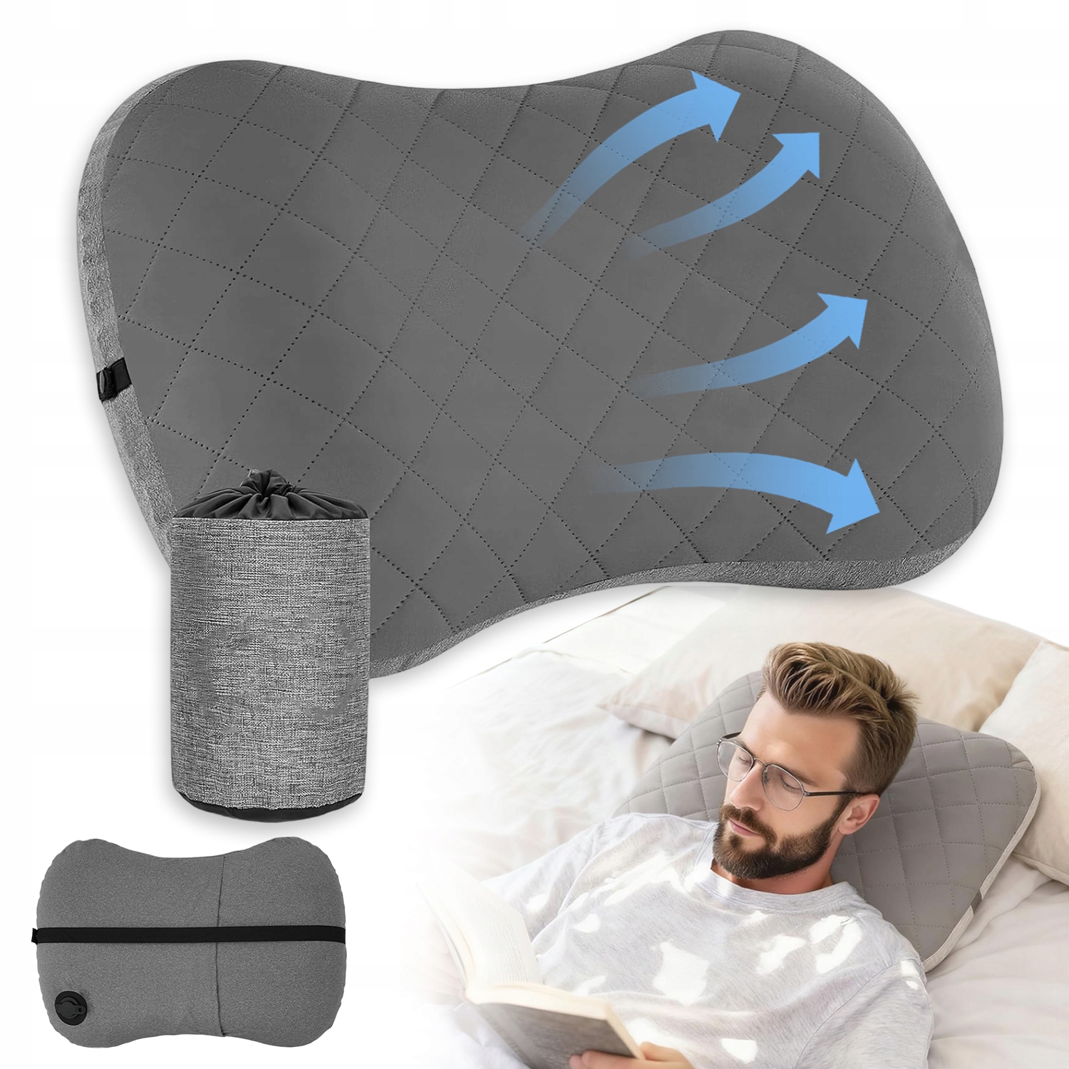 Poduszki Kempingowe, Ergonomiczna Nadmuchiwana Poduszka Podróżna Na Szyję