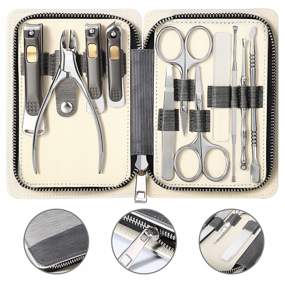 11 Ks Sada na nehty pro manikúru a pedikúru akcesoria kleště pinzeta dárek