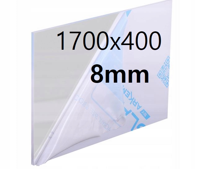 Plexi /plexi Plexi Plexa Bezbarvá na míru 1700x400x8 mm Akrylová Deska