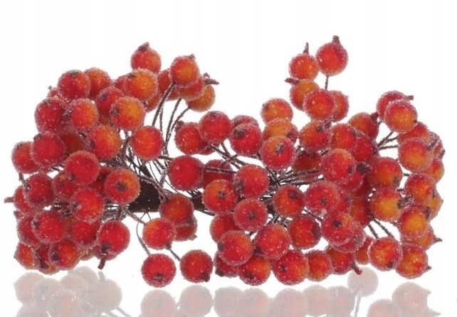 POMARAŃCZOWA jarzębina, lodowe kuleczki na choinkę