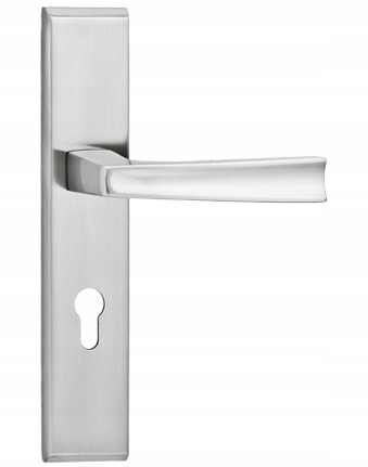 Klika Na Dveře Května 72 Na Vložku Válec Levá, Štítek Dělený Niklem